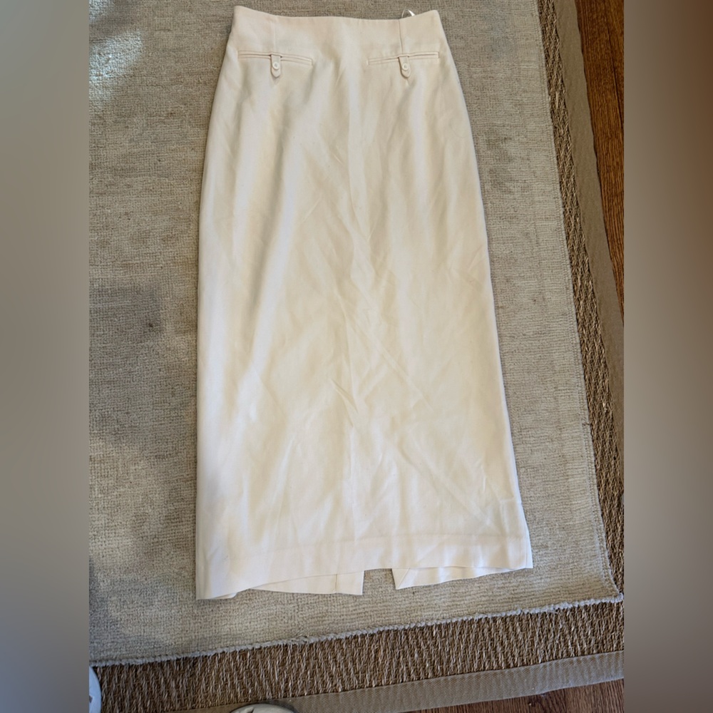 STAUD Smith ecru  Midi Skirt